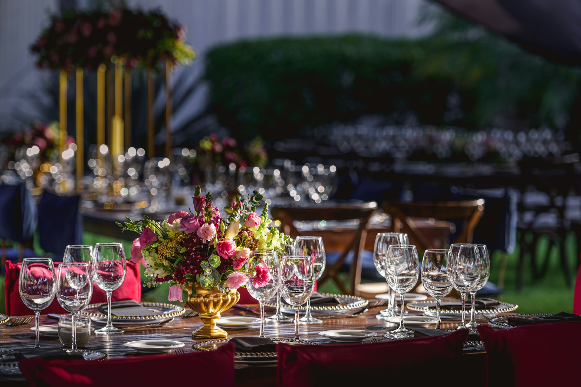 Wedding brunch catering table setup in Marietta