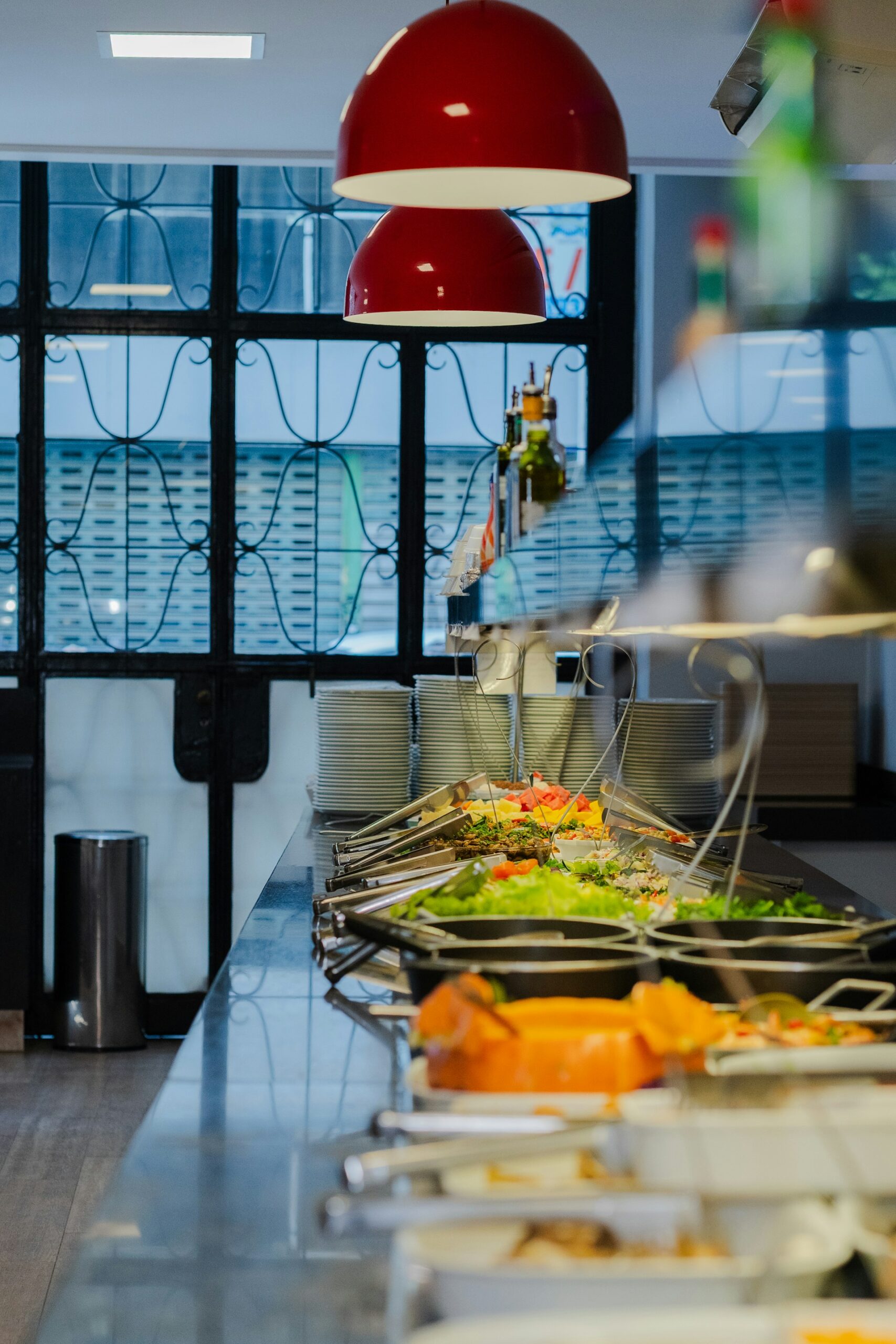 Corporate catering buffet setup for office event in Atlanta